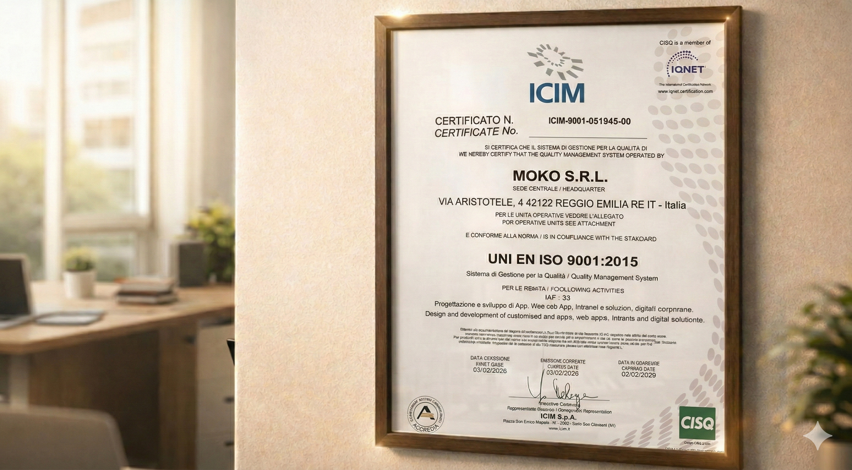 Qualità certificata: Moko ottiene la ISO 9001 per garantire l’eccellenza nei processi digitali