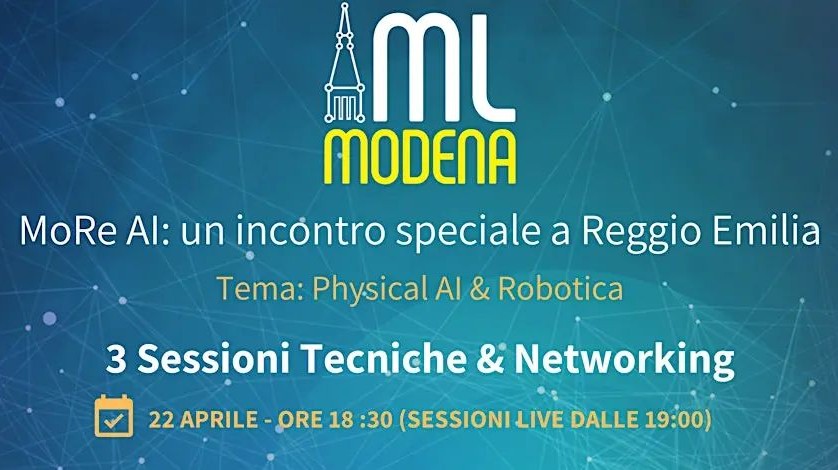 Robotizr ospite a MoRe AI - Meetup di Machine Learning Modena al Tecnopolo di Reggio Emilia